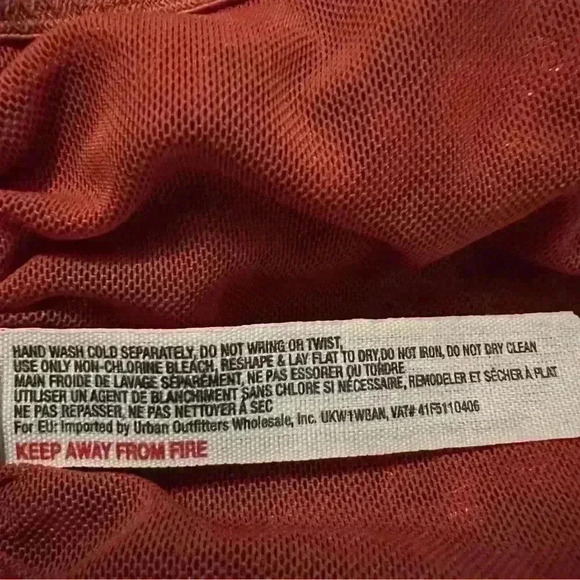 FREE PEOPLE Essential Lace Bandeau Bra Brick Red In Size Small - Picture 6 of 6